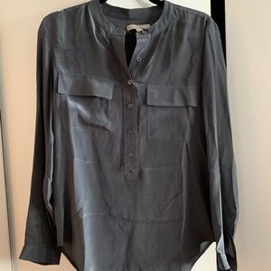 Grey Silk Blouse